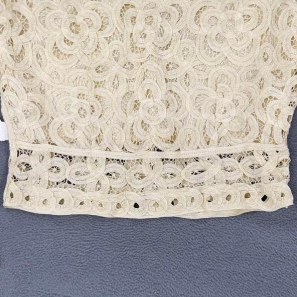 Double D Ranch silver label intricate lace top matching skirt RTL $995 S New - Picture 5 of 9